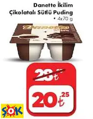 DANETTE İKİLİM ÇİKOLATALI SÜTLÜ PUDİNG 4X70 G